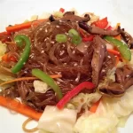 Asia: South Korea: South Korean Chap Chee (Noodle dish made with Meat and Vegetables)